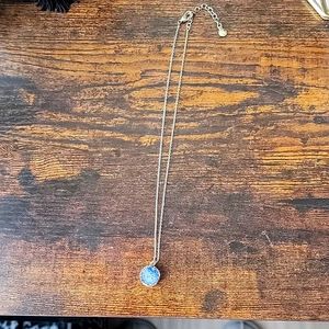 BaubleBar Blue Drusy Necklace